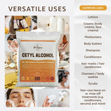Cetyl Alcohol NF Grade (2 lbs / 32 oz) 100% Pure Extracted from Coconut & Palm Oils. Premium Granules Cetyl Alcohol for Lotion Making, Creams, Scrubs