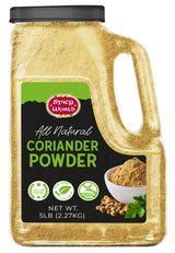 Coriander Powder 5 LB Bulk Jar - All Natural, Pure, Bulk Corriander Seeds Ground, No Preservatives & Freshly Packed by Spicy World