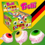 Pop Eye Gummi 18.8g(0.66 oz) x 12 Bags in Box - Soft Fruit Gummy Glotzer Candy with Sour Centre