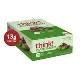 think! Vegan/Plant Based High Protein Bars - Chocolate Mint, 13g Protein, 5g Sugar, No Artificial Sweeteners, Non GMO Project Verified, 10 Count