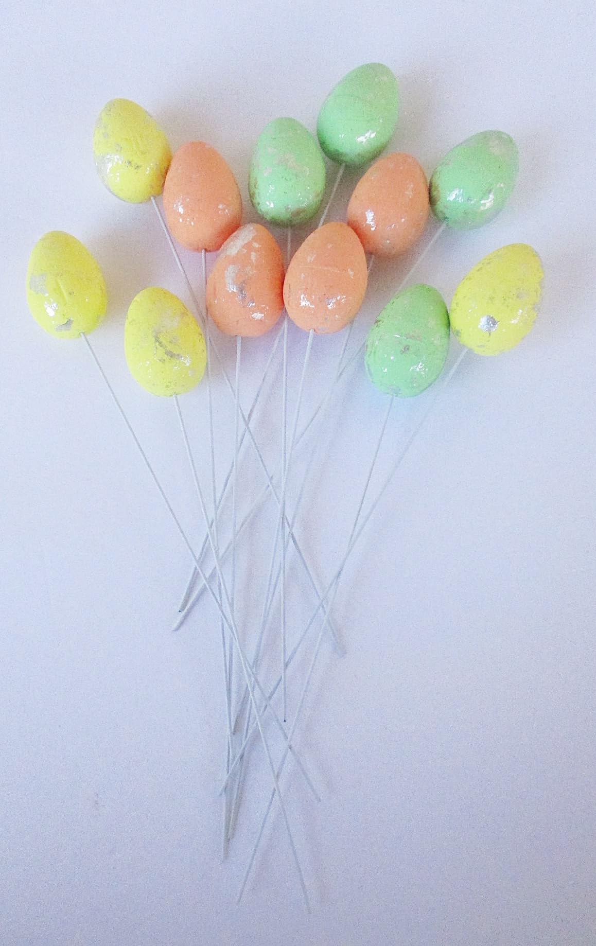 Easter Egg Picks - 12 Count - 10 Inches Tall - Colors Vary, Pastel, 79667
