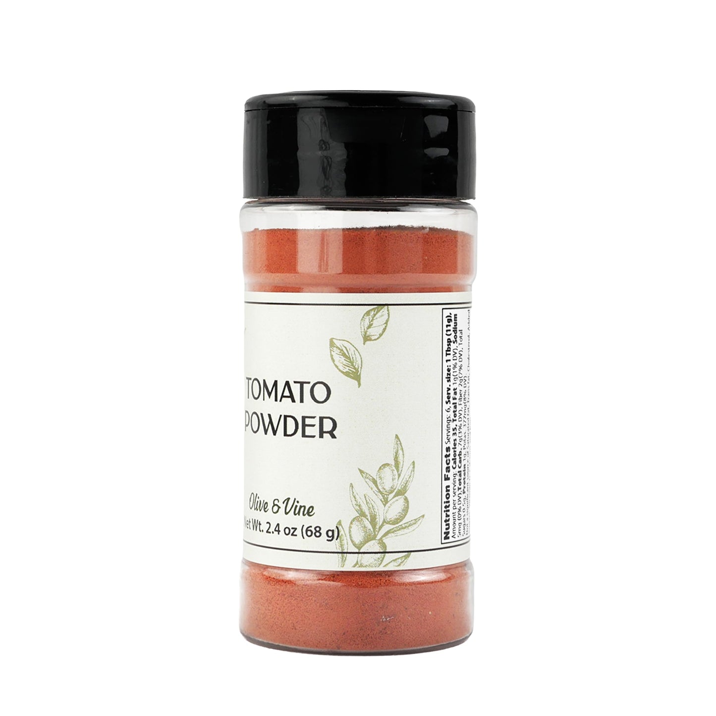 Olive & Vine Tomato Powder, Rich Tomato Flavor, For Sauces & Soups, Authentic Taste, For Global Recipes (2.4 Ounce)