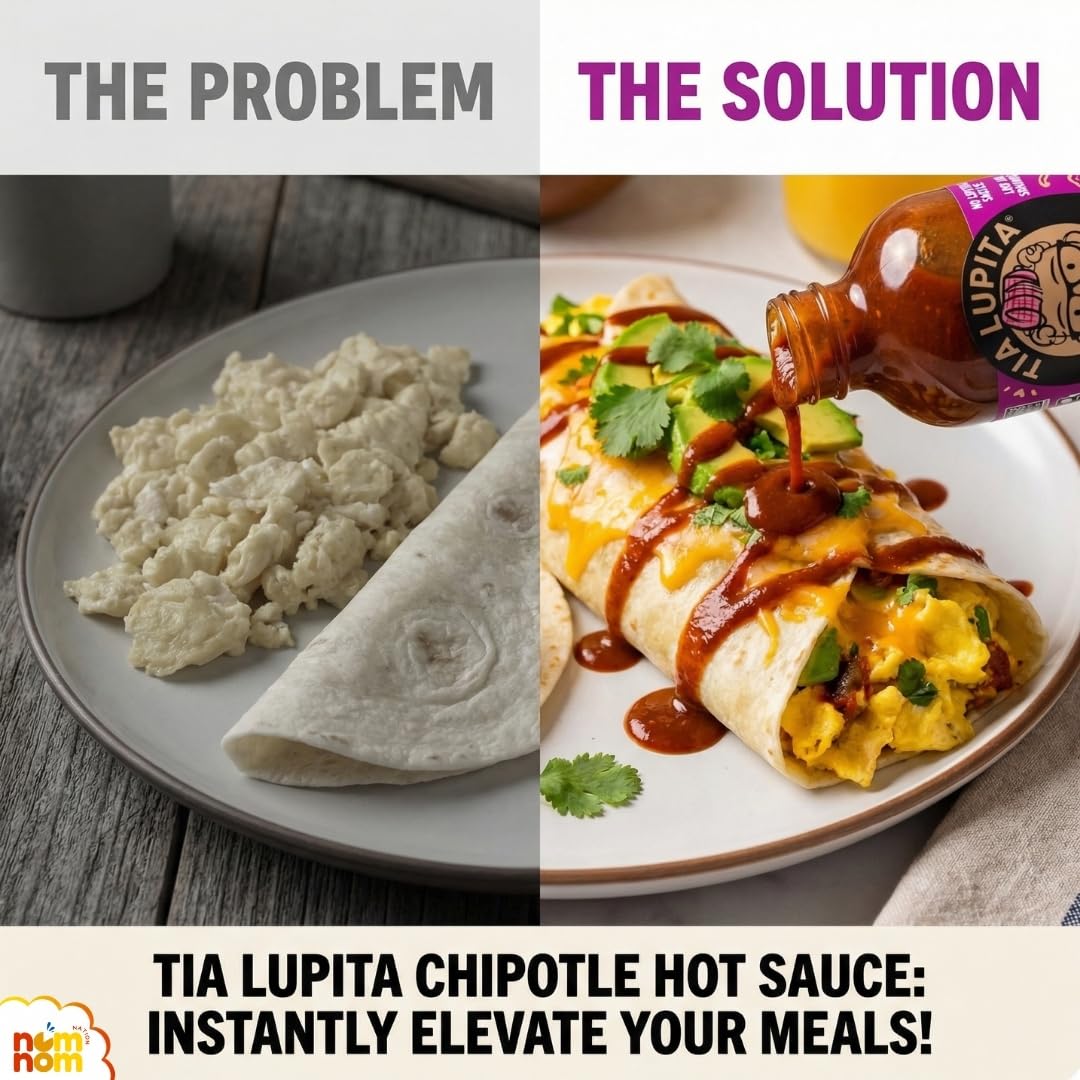 Tia Lupita Foods Chipotle Hot Sauce 8 oz - Pack of 2 - Smoky Pepper Condiment for Pico de Gallo and Salsa Verde - Serrano Flavor Table Condiment