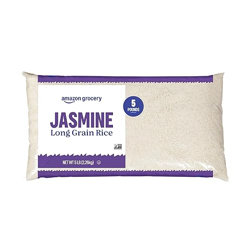 Amazon Grocery, Jasmine Long Grain Rice, 5 Lb