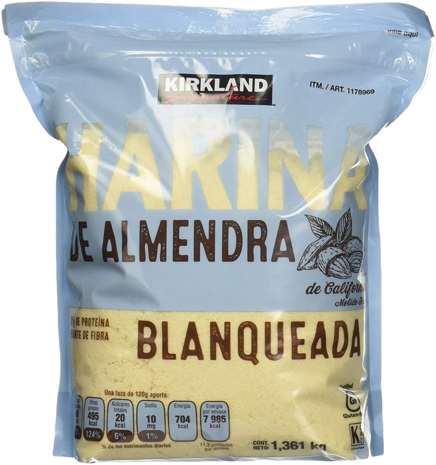 Kirkland Signature Harina de Almendra Blanqueada Super Fina Kirkland Signature - 1.361 kg