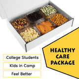 Munch In A Box Snack Care Package - Assorted Nuts and Dried Fruit Gift Box - Delicious Healthy Snacks for Office, Dorm, Home - Party and Holiday Gift