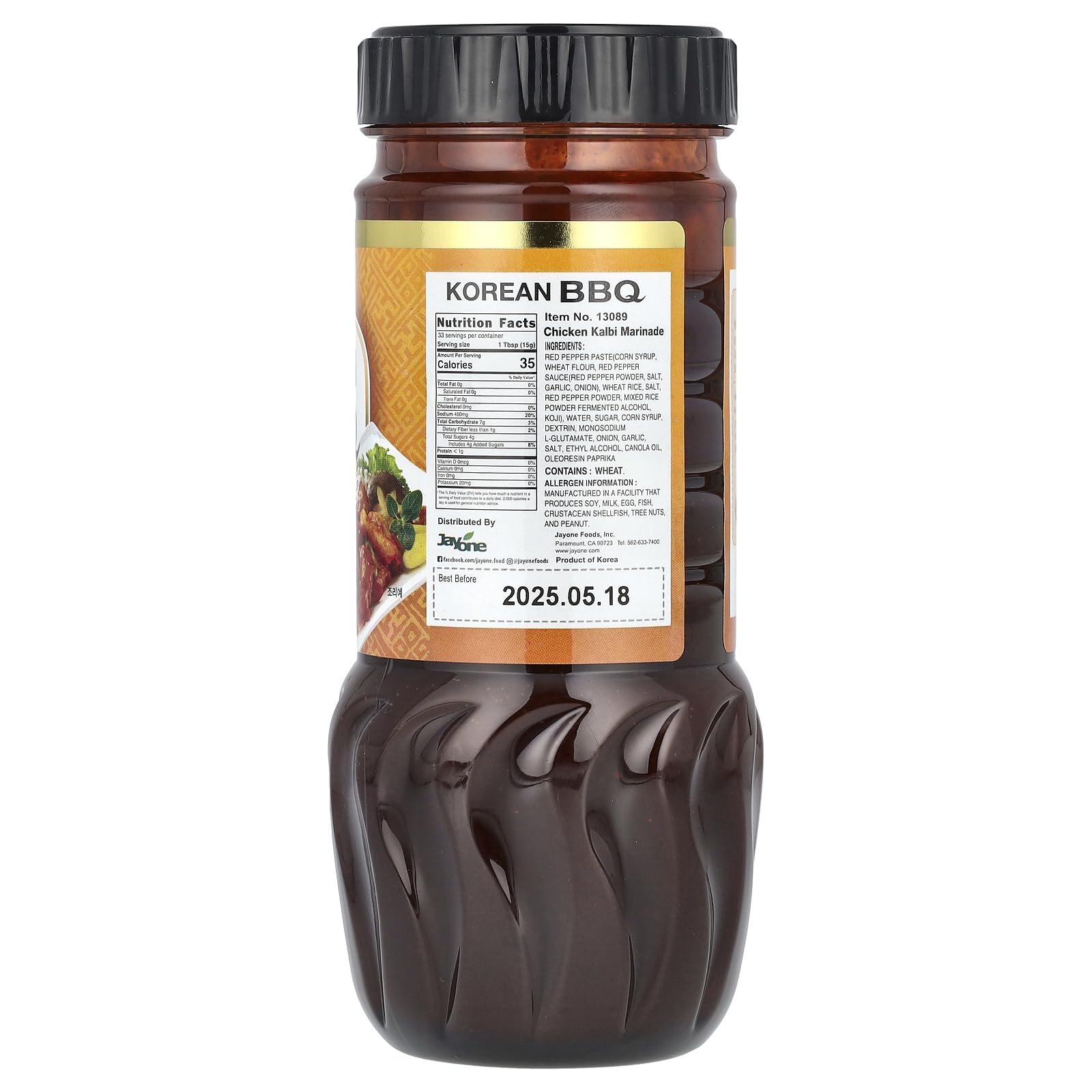 Jayone Korean BBQ Sauce for Chicken Kalbi