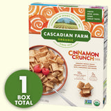Cascadian Farm Organic Cereal, Cinnamon Crunch, Whole Grain Cereal, 9.2 oz
