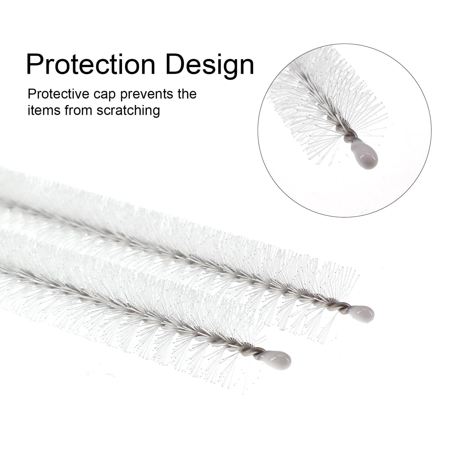 Extra Long Straw Cleaning Brushes for Stanley Cups, 12-Inch Length with 12mm Wide Nylon Bristles for 40/30/20 oz Tumblers (10 Pack)