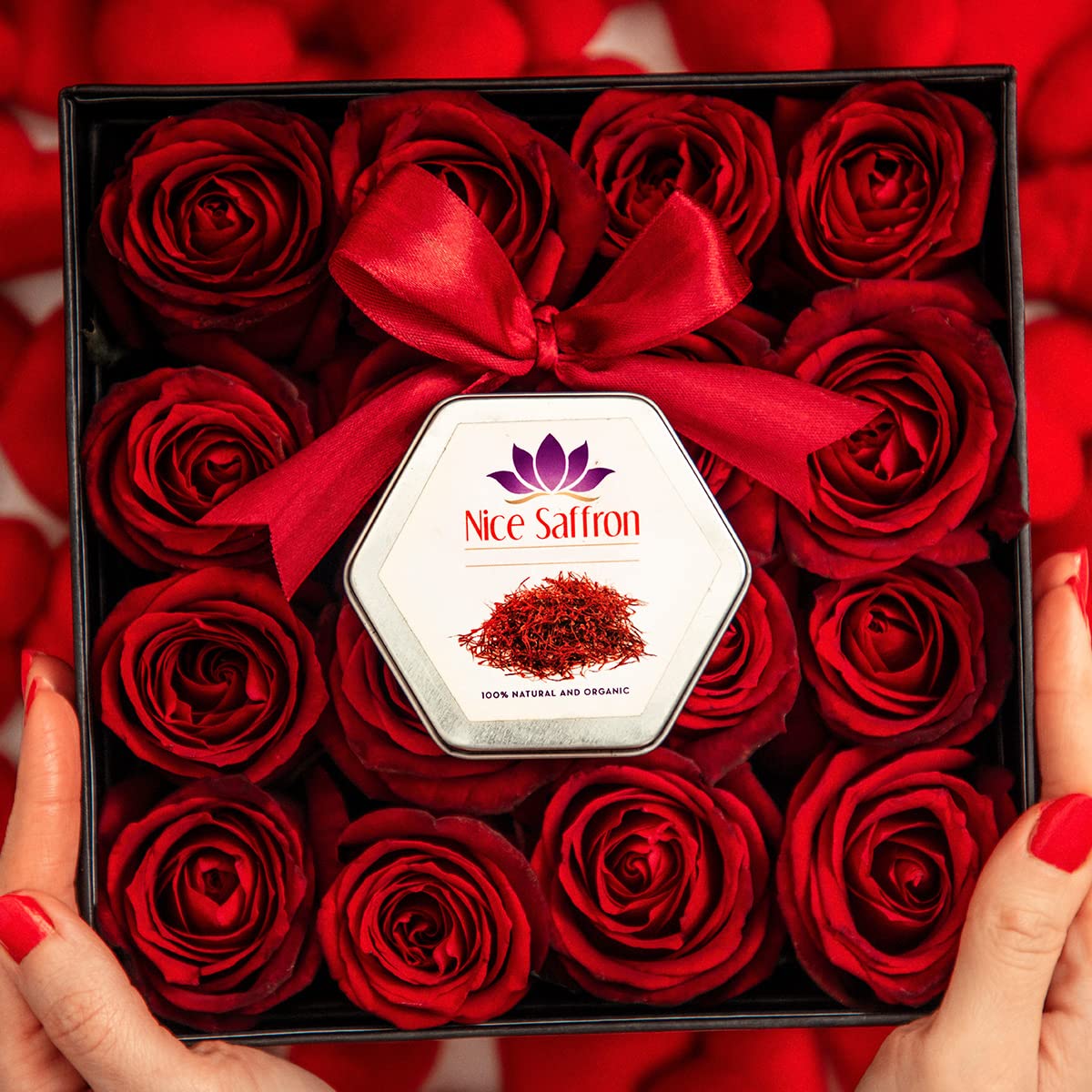 Nice Saffron Premium Fresh Saffron Threads Deep Red (10 Grams) | Red Gold Saffron Spices for all Cooking | Professional Chef Quality Saffron Original
