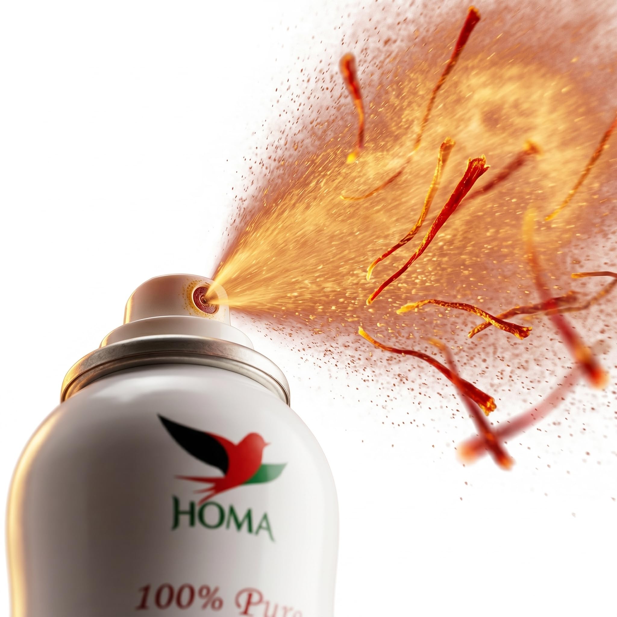 HOMA 100% Pure Saffron Spray, Premium Liquid Extract for Cooking and Baking, Natural Culinary Food Spray, 6 fl oz per Bottle, 2-Pack
