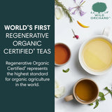 Wild Orchard Regenerative Organic Certified Flavored Green Tea - Sunday Brunch (12 Tea Bags) - With Delicate Flower Petals - Regeneratively Cultivated