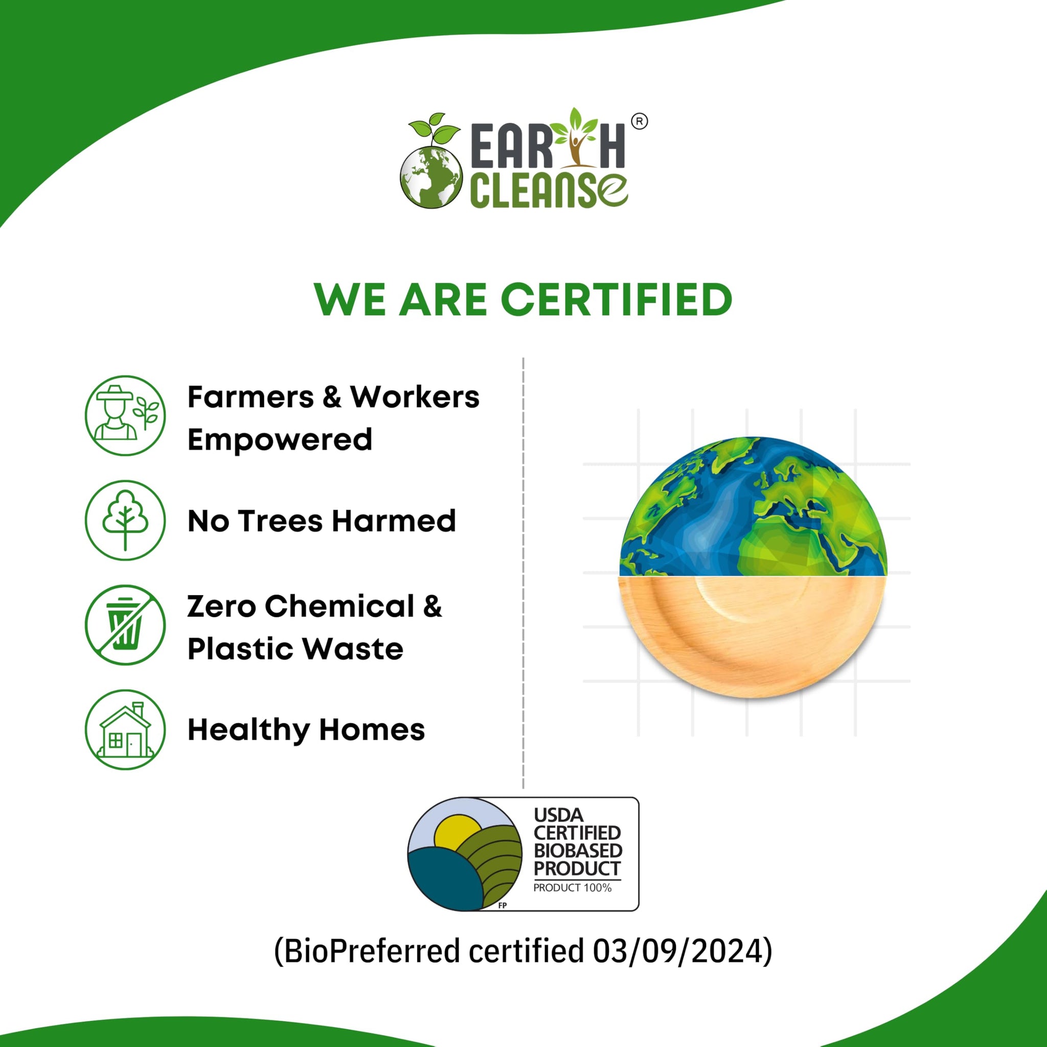 Earth Cleanse Palm Leaf Bowls 6 Inch Extra Deep 200 Pack - Bulk Pack, Disposable Bowls, Heavy Duty, Plastic Free, Compostable Dinnerware for Soups