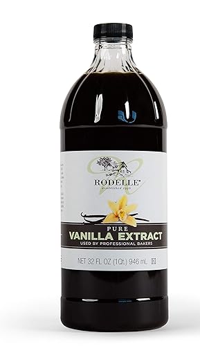 Rodelle Pure Madagascar Bourbon Vanilla Extract, Gluten Free, Baking, 32 Fl Oz.