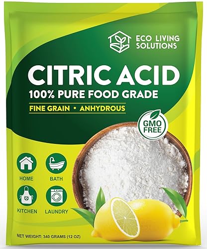 Eco Living Solutions 100% Citric Acid Powder - Food Grade | Citric Acid For Cleaning & Bath Bombs | Great For Cooking & Canning | Fragrance Free |
