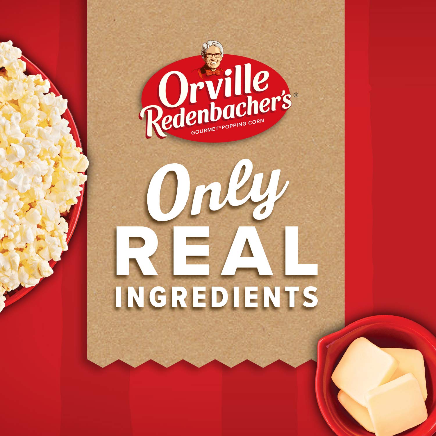 Orville Redenbacher’s Microwave Popcorn, Light Butter Flavor, 4g Fiber Per Serving, 2.7 oz., 6-Count
