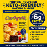 Carbquik Baking Mix 12oz Resealable Pouch - Pancake Mix, Diabetic Friendly Blood Sugar Control, 6g Protein per serving, Sugar Free, High Fiber Keto