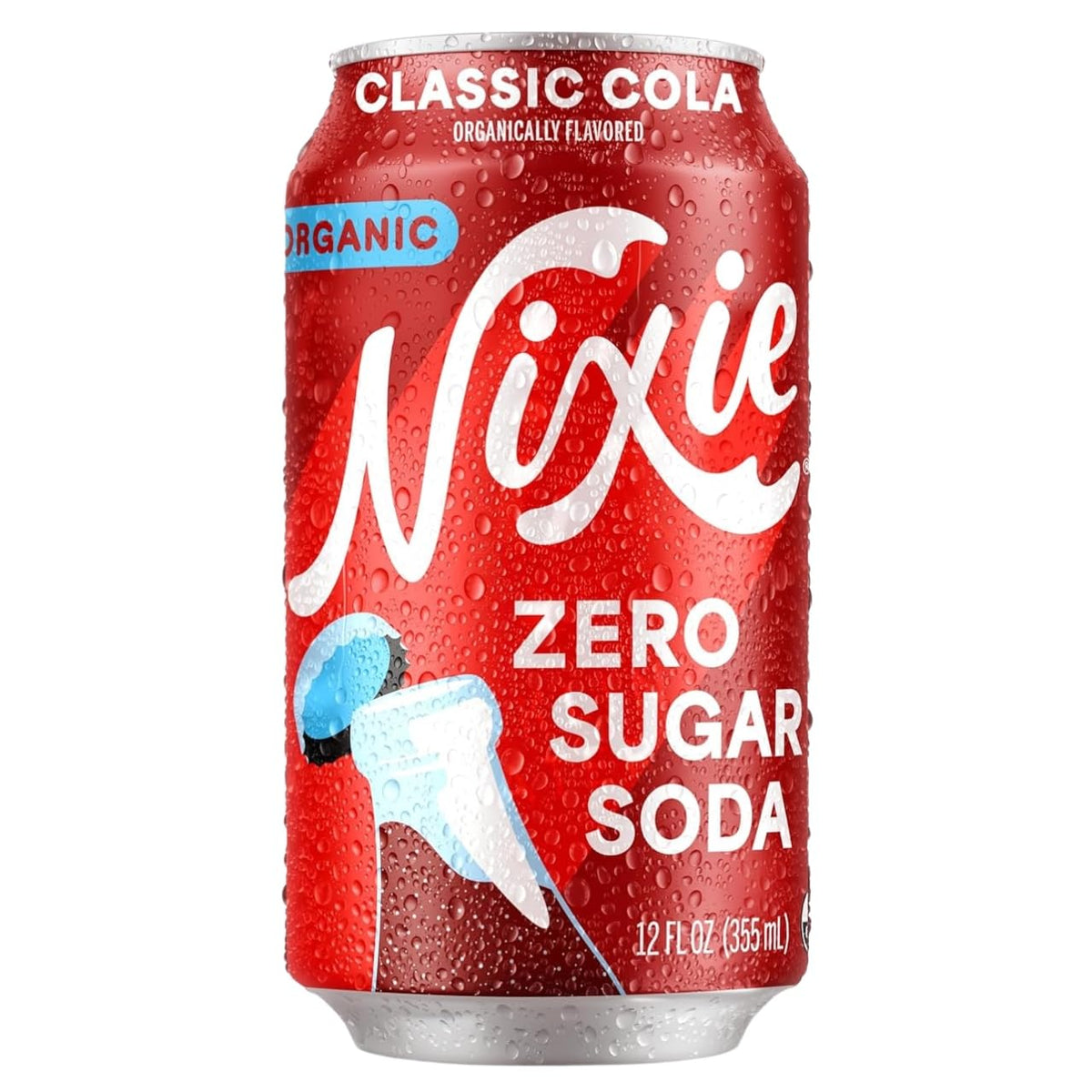 Nixie Soda Zero Sugar Cola Organic 12 fl oz - Zero Sugar Drink - Cola Flavor Beverage - Soft Drink Style Taste