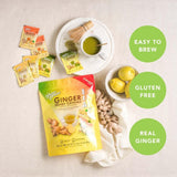 Prince of Peace Instant Ginger Honey Crystals Assorted, 30 Sachets - Instant Hot or Cold Beverage that Soothes Throat - Easy to Brew - Drink Like a
