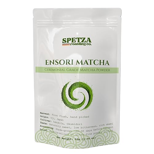 Ensori Matcha, Ceremonial Grade Matcha Powder, First Harvest, Authentic Japanese, 100% Pure, No Additives, 50 Servings, Sugar-Free Matcha Green Tea