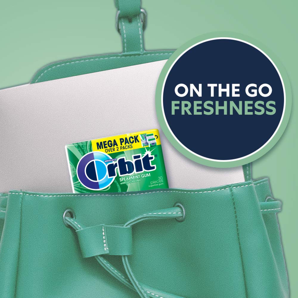 ORBIT Spearmint Sugar Free Chewing Gum Graduation and Prom Night Essential Grad Gift, 30 Piece Pack