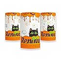Renova Set of 3 Halloween Kitchen Paper Towel Jumbo Rolls 2-ply 120 Sheets - Spider Napkins - Ghost Paper Napkins for HalloweenDecor Idea