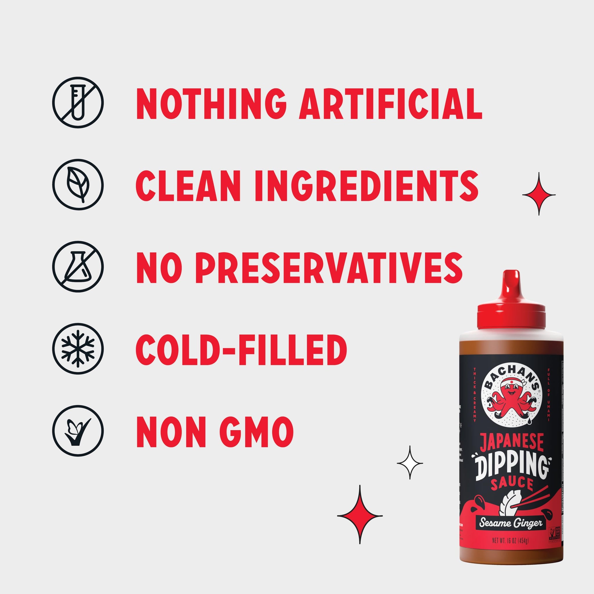 Bachan's Japanese Dipping Sauce - Sesame Ginger, 16 Oz Bottle, Cold-Filled, Non GMO, No Preservatives, No Nut, Non Dairy, Vegan and BPA free. Dipping