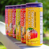 Blue Monkey Sparkling Passion Fruit Juice - Real Fruit Juice, No Sugar Added, All Natural, Lightly Carbonated, Halal Certified - Refreshing Tropical