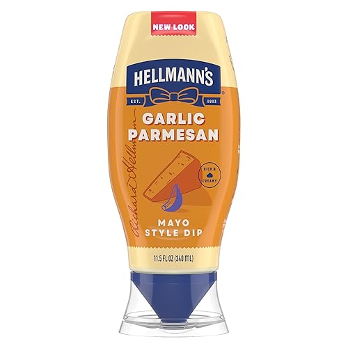 Hellmann's Garlic Parmesan Chicken Tender Mayonnaise Style Dip Garlic Parmesan Delicious Flavor No Artificial Flavors 11.5 Fl Oz