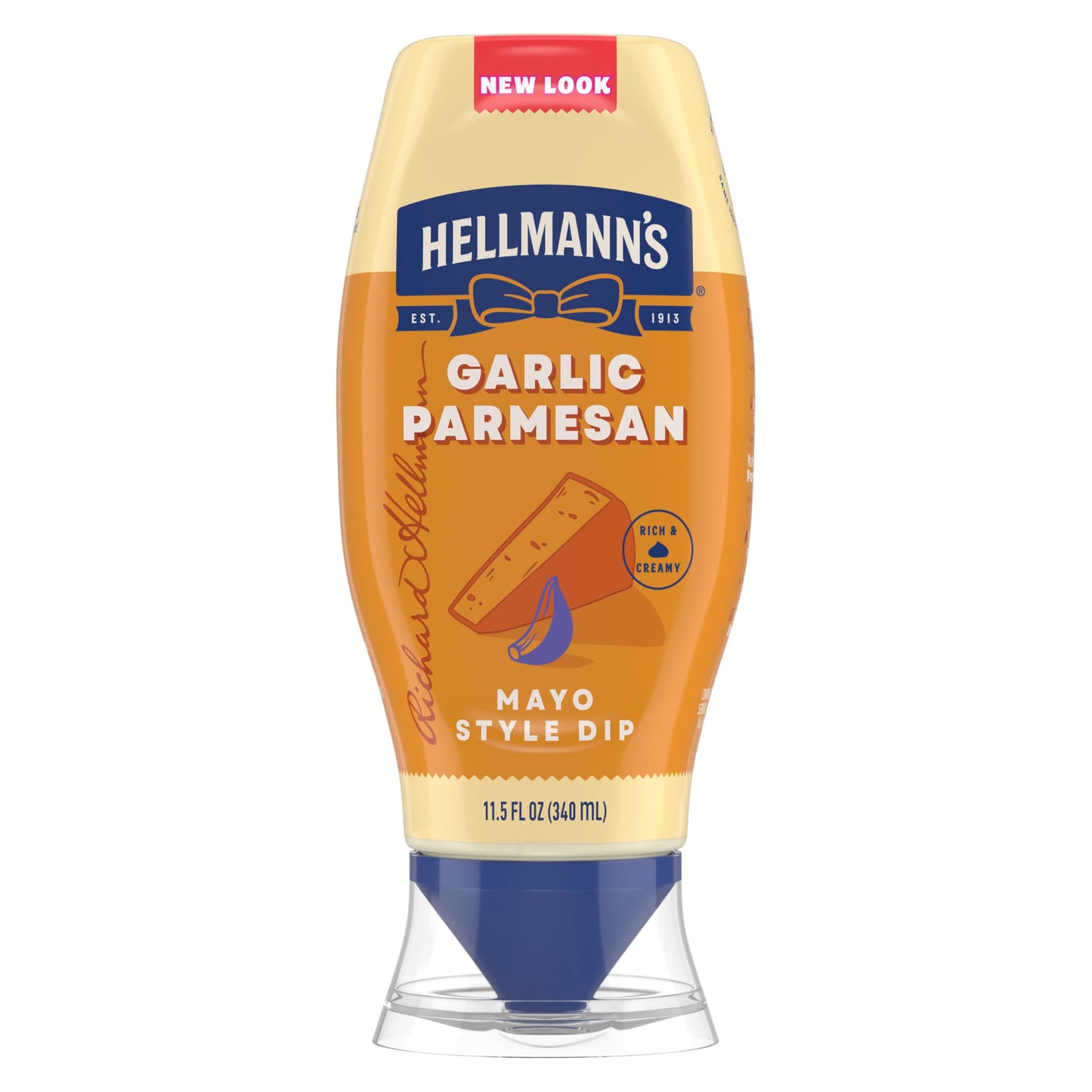 Hellmann's Garlic Parmesan Chicken Tender Mayonnaise Style Dip Garlic Parmesan Delicious Flavor No Artificial Flavors 11.5 Fl Oz