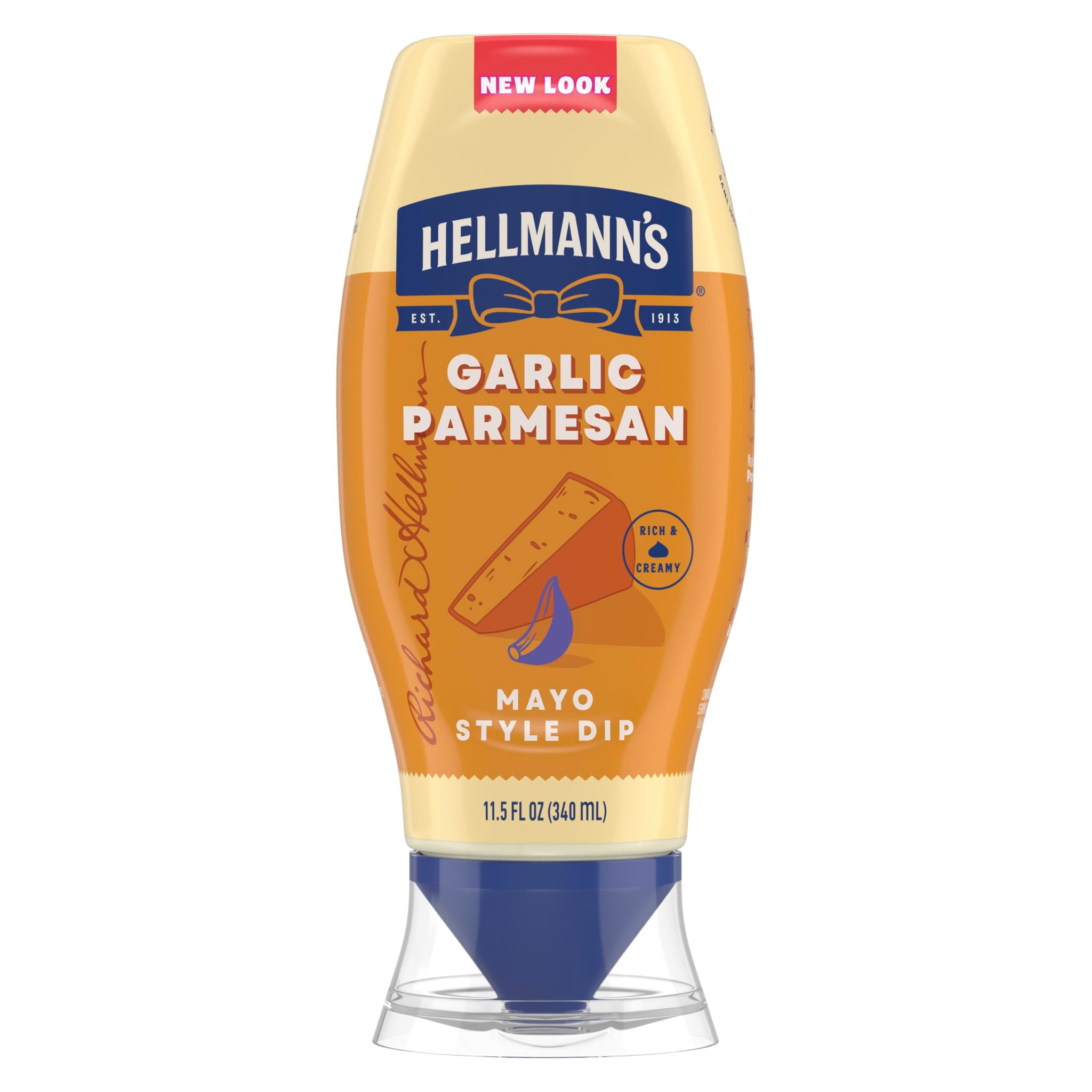 Hellmann's Garlic Parmesan Chicken Tender Mayonnaise Style Dip Garlic Parmesan Delicious Flavor No Artificial Flavors 11.5 Fl Oz