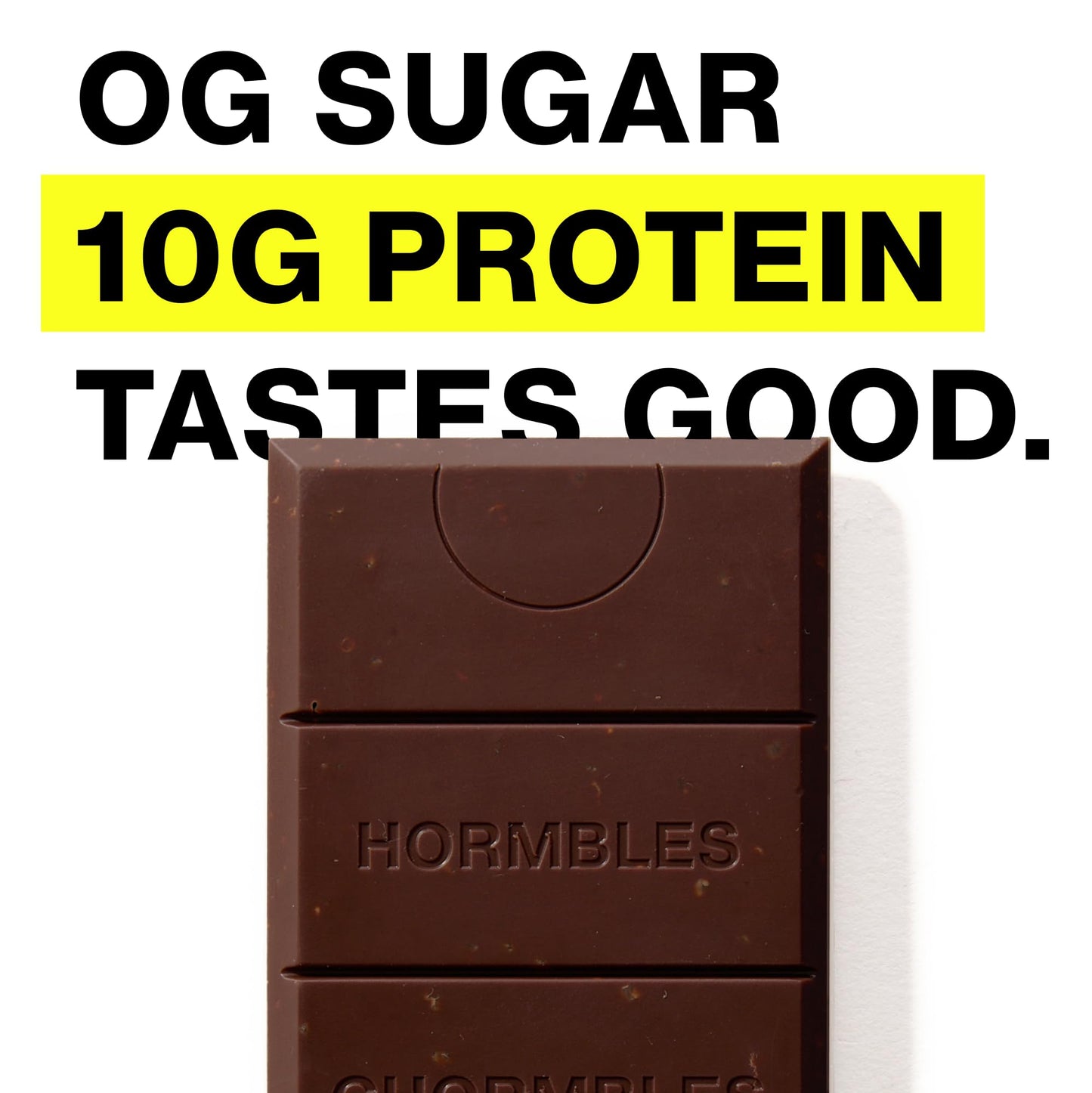 Hormbles Chormbles Protein Candy Bars, Salted Fudge, 10g Protein, 0g Sugar, 140 Calories, Fudge Chocolate Candy With Crunchy Pieces and Salt, Sugar