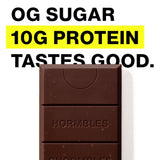 Hormbles Chormbles Protein Candy Bars, Salted Fudge, 10g Protein, 0g Sugar, 140 Calories, Fudge Chocolate Candy With Crunchy Pieces and Salt, Sugar