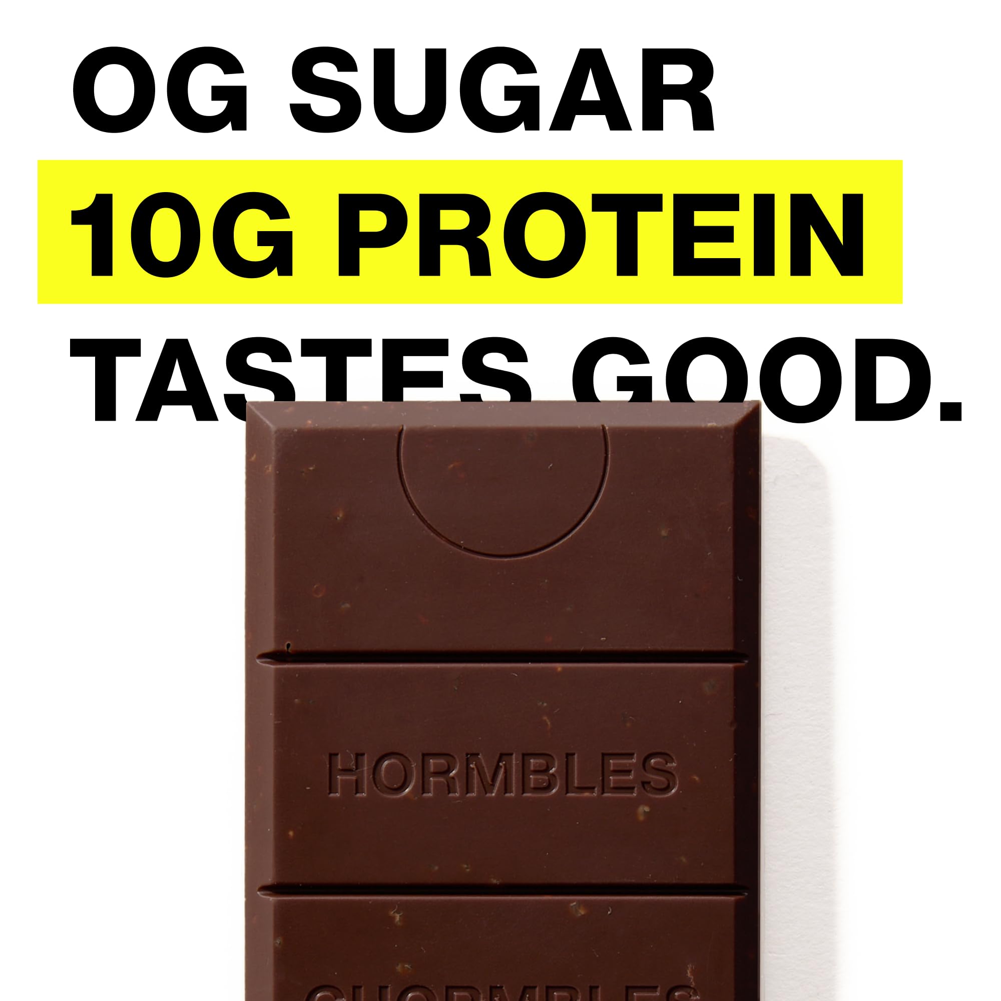 Hormbles Chormbles Protein Candy Bars, Salted Fudge, 10g Protein, 0g Sugar, 140 Calories, Fudge Chocolate Candy With Crunchy Pieces and Salt, Sugar