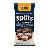 Unique Snacks Extra Dark Splits Pretzels, Original Split-Open Pretzels, Delicious Homestyle Baked Snack Bag, Vegan, OU Kosher, and Non-GMO Food, No