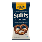 Unique Snacks Extra Dark Splits Pretzels, Original Split-Open Pretzels, Delicious Homestyle Baked Snack Bag, Vegan, OU Kosher, and Non-GMO Food, No