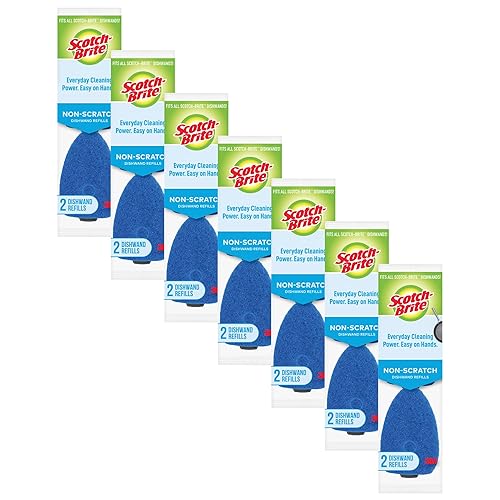 Scotch-Brite Non-Scratch Dishwand Refills - Dual Sided, Non-Scratch, Scrubbing - 2 Refills
