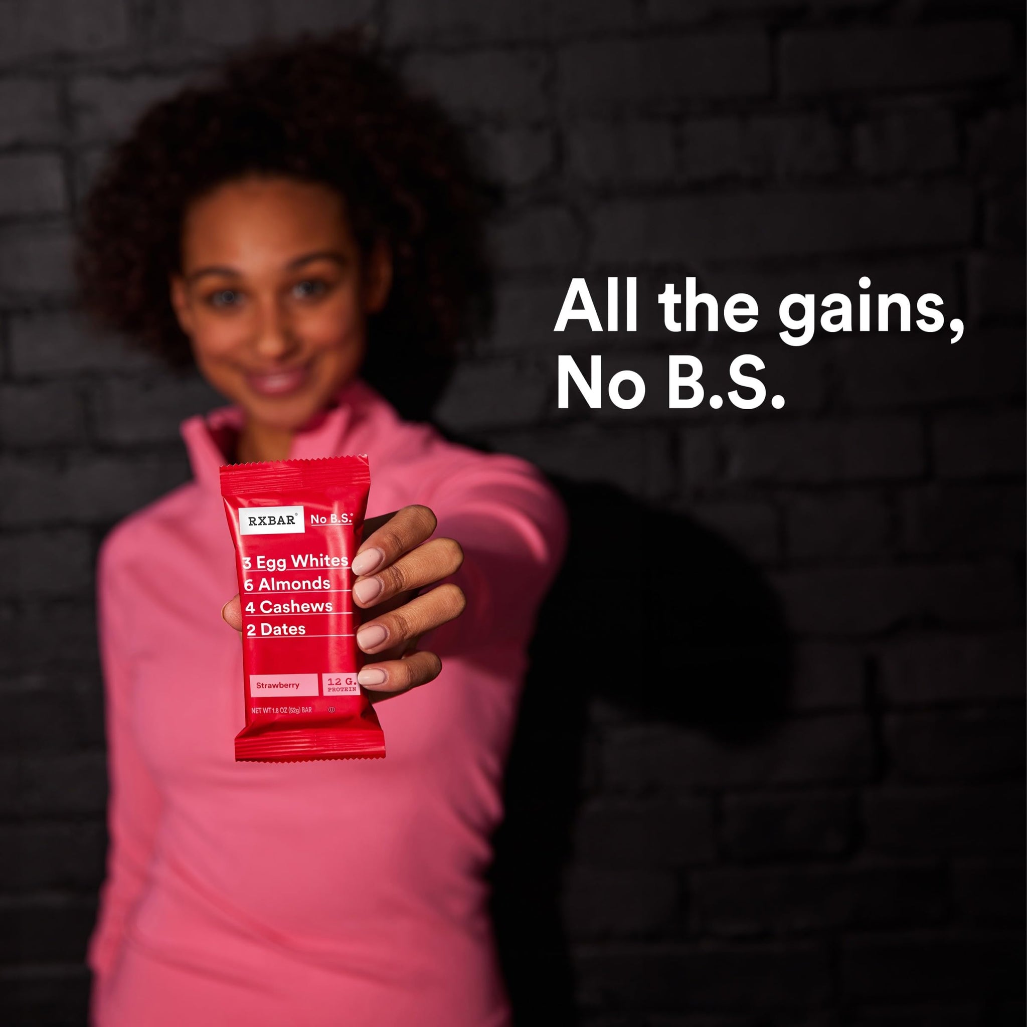 RXBAR Protein Bars, 12g Protein, Gluten Free Snacks, Strawberry, 9.1oz Box (5 Bars)