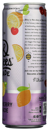 Me & The Bees, Lemonade Black Cherry, 12 Fl Oz