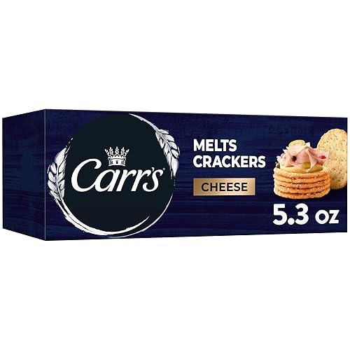 Carr's Crackers, Snack Crackers, Party Snacks, Cheese Melts, 5.3oz Box (1 Box)