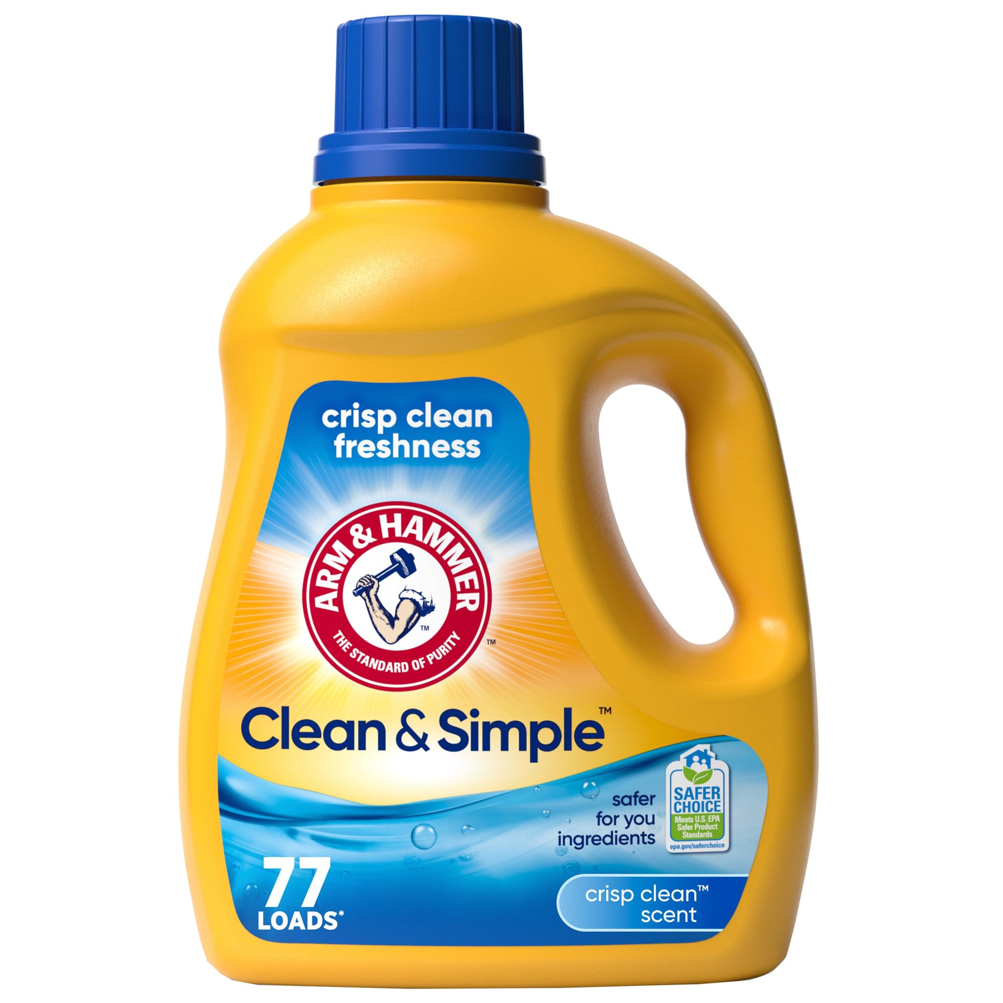 ARM & HAMMER Clean & Simple, 77 Loads Liquid Laundry Detergent, 100.5 Fl oz