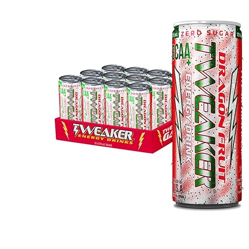 Tweaker Energy Drink Pre Workout - Sugar Free, Low Calorie, 110 mg Caffeine, Clean Energy Drink for Focus & Performance (12 oz, Pack of 12) (12 Ounce