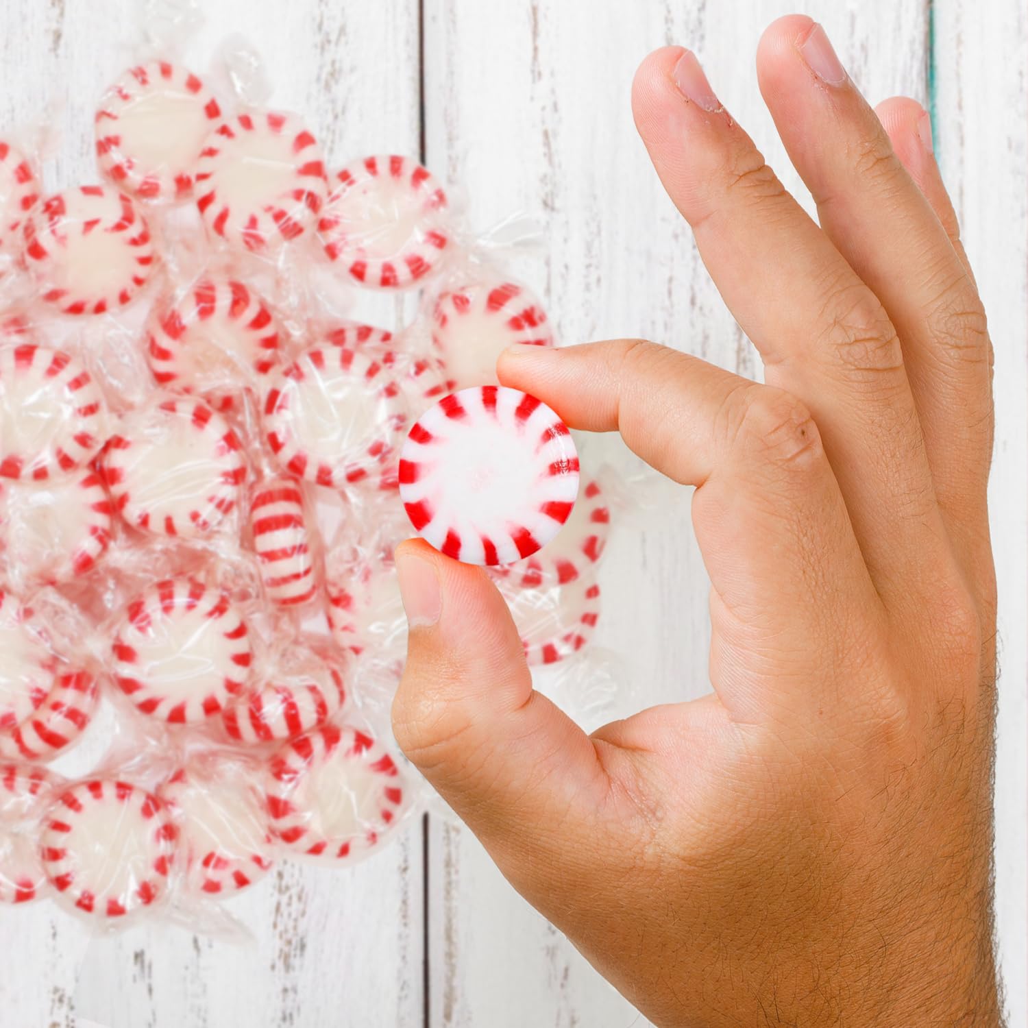 Bulk Starlight Peppermints Candy - 5 Pound Individually Wrapped Christmas Peppermint Hard Candy Mint Discs For Holiday Parties, Candy Bowls & Treats