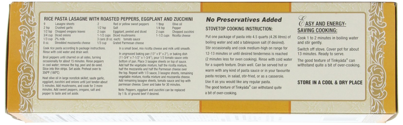 TINKYADA, PASTA BRWN RICE LASAGNE O, 10 OZ, (Pack of 1)