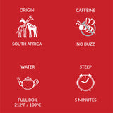 Two Leaves and a Bud Organic African Sunset - 15 Naked Tea Sachets, Naturally Caffeine Free, Whole Leaf Rooibos Herbal Tea in Unwrapped Pyramid