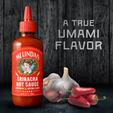 Melinda’s Sriracha Hot Sauce - Classic, Gourmet Sriracha Sauce Made with Fermented Red Jalapeños & Garlic - Keto, Vegan, Non-GMO and Gluten Free Hot