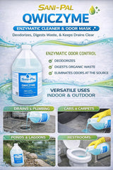 QwicZyme Microbial Drain Cleaner & Odor Mask,128 fl oz, wintergreen scent