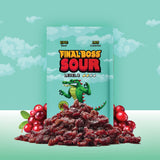 Final Boss Sour Candy | Level 2, Cranberries, 10 Pack - Made with Real Dried Fruit, No Artificial Colors, No Artificial Fruit Flavors, Low Calorie