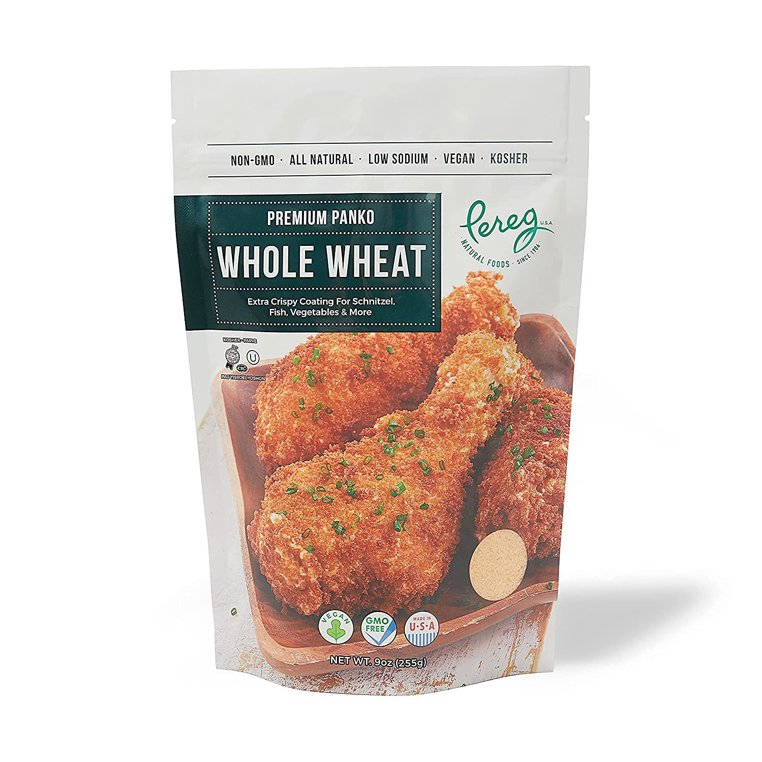 Bread Crumbs - Whole Wheat Premium Panko (6-9 Oz/Bag x 6 Pack) - Natural Grocery & Gourmet Foods - Low Sodium, Vegan, Kosher Certified & Non GMO