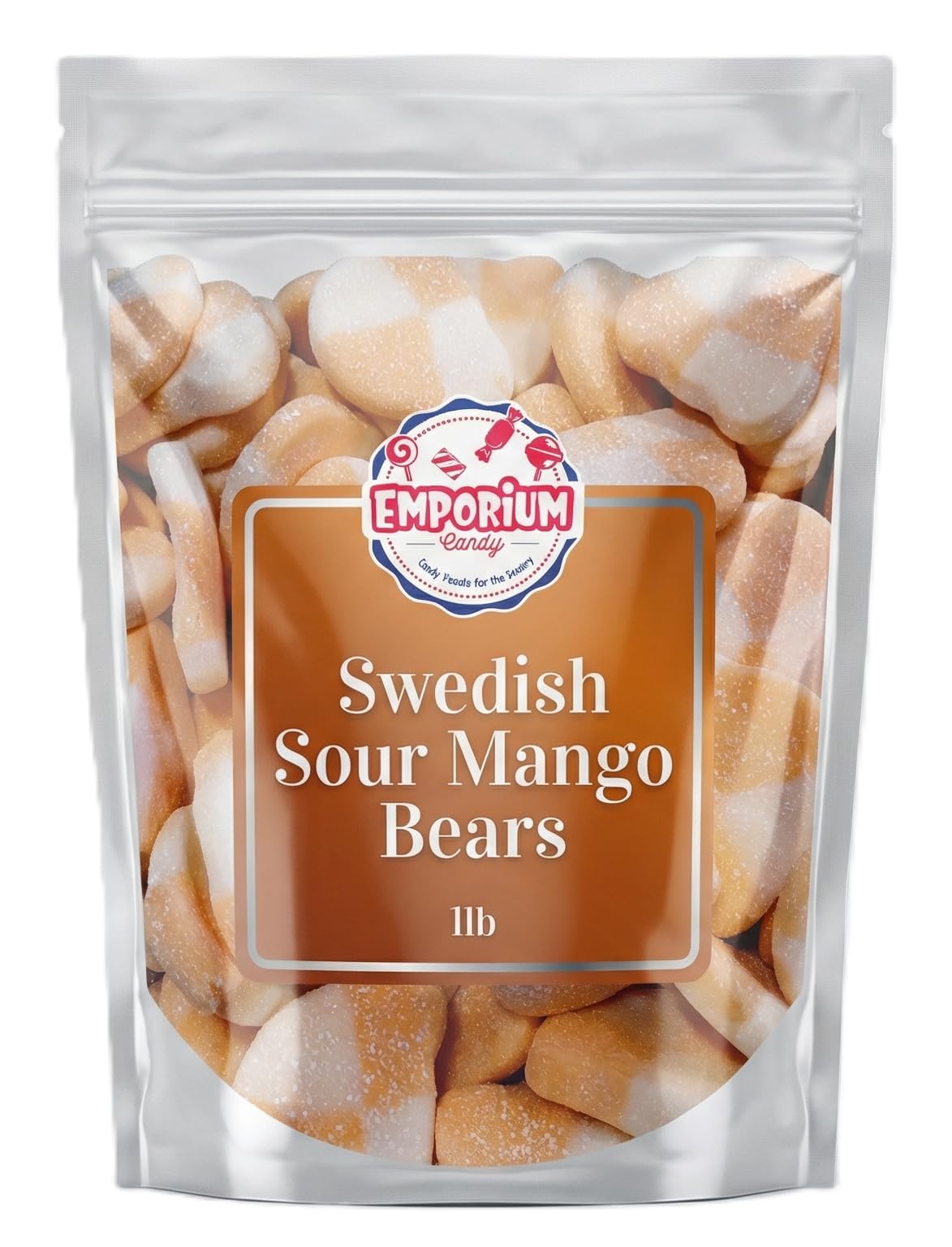 Swedish Candy - Sour Mango Bear Shaped - Gourmet Soft Gummy Candy - Sweet & Tangy Flavor - Vegan, Gluten Free - Fresh Scandinavian Style - 1 lb